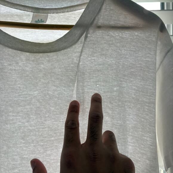 Vintage Paper Thin BURNOUT Blank T-Shirt Size M White 1980s Worn Distressed - Picture 5 of 12